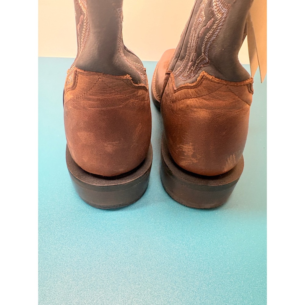 Dan Post Mens 8.5D Winslow Brown Black Leather Square Toe Cowboy Boots DP4556 - Picture 14 of 16
